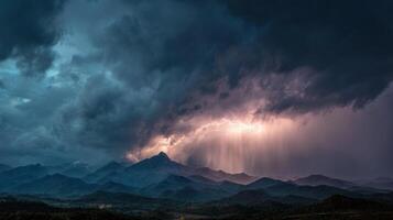 Immense Energy In A Mountain Range Storm photo