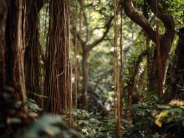 Hanging Vines In A Dense And Immersive Jungle photo