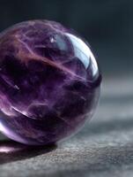 Natures Mystic Orb A Polished Amethyst Sphere photo