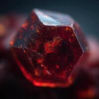 Natures Fiery Heart A Raw Garnet Crystal photo