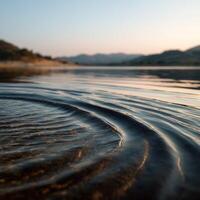 Meditative Patterns Of Ripples Across Lake Water photo