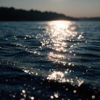 Natures Delicate Sparkle Seen As Glitter On A River photo