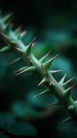 Natures Protective Embrace A Thorny Green Stem photo