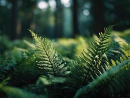 Natures Delicate Dance Seen In A Wild Fern Patch photo