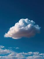 One Lonely Cumulus Cloud Drifting Like a Sky Wanderer photo
