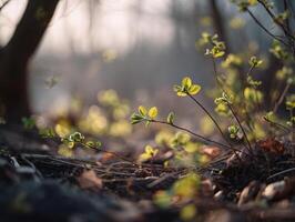 New Growth In A Spring Forest Symbolizing Promise photo