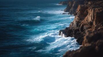Powerful And Untamed Cliffs On A Rugged Coastline photo