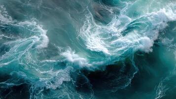 Strong Ocean Currents That Resemble Abstract Art photo