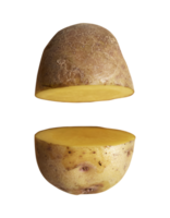 slice of raw potatoes isolated png