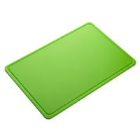 Green rectangular plastic cutting board with rounded edges png