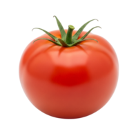 Fresh ripe red tomato with green stem png
