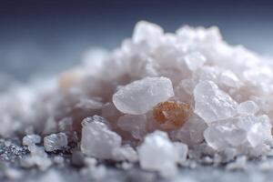 Macro Shot of Salt background. photo