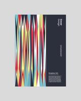 A book cover with colorful lines on it vector