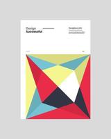 A book cover with a geometric design vector