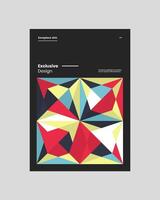 The cover of the book is black and white with colorful geometric shapes vector