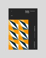 A book cover with geometric shapes on it vector