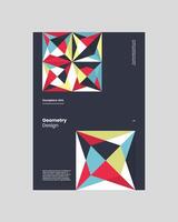 Geometry design book cover design vector