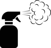 Spray bottle icon, Spray Bottle Icon with Cloud Mist Spray Action, Illustration vector