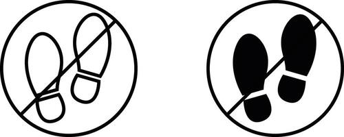 No foot print signs and symbol design, clean Environment and nature protection symbol. vector