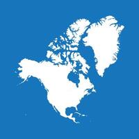 Map of North America vector