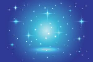 A blue background with stars and a spotlight vector