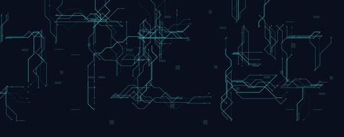Digital Circuit Structure Tech Lines. Abstract futuristic background for technology, data, and innovation projects. Minimalist style with geometric connections. Clean dark design. illustration vector