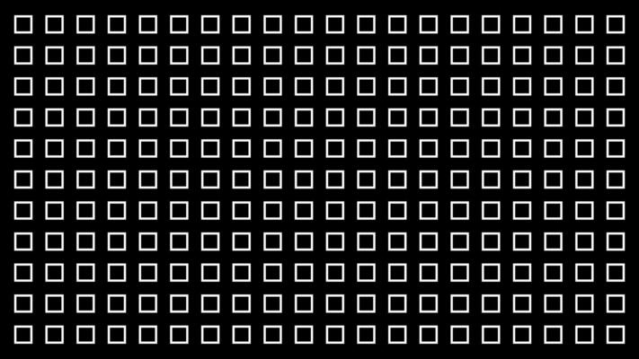 Grid of white outline squares on black background, geometric pattern design. concept of minimalism, digital wallpaper, modern decor, tiling, abstract background, grid structure