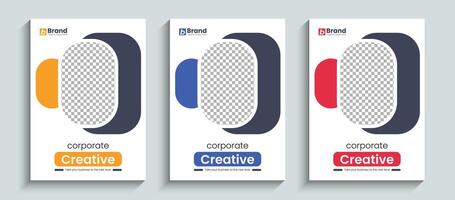 Modern minimalist corporate business brochure or book cover design template in A4 size. Company brochure cover design, annual report, catalog, flyer, booklet, poster, leaflet, magazine layout. vector