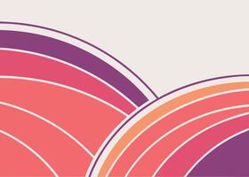 Abstract background with curved geometric shapes in warm colors vector