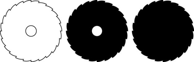outline silhouette ratchet gear icon set vector