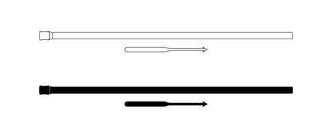 Blowgun and darts icon set vector