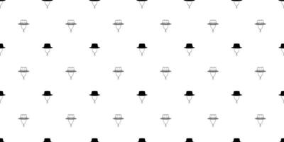 black white boonie hat or booney hat seamless pattern vector