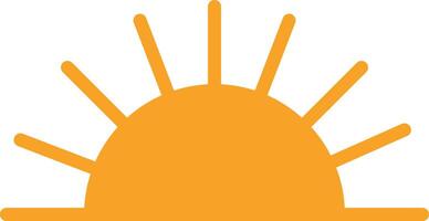 Yellow icon of the sun in retro style vector