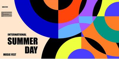 colorful summer background design vector