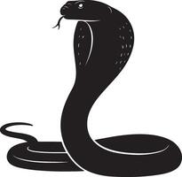 Cobra Solid black silhouette vector