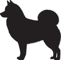 Eskimo Dog Solid black silhouette vector