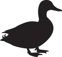 Duck Silhouettes on with background vector