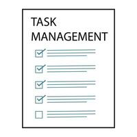 Task management checklist with completed items to-do vector