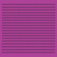 Repeating black outline hearts on purple background pattern vector