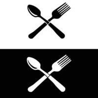 Fork and spoon icon vector
