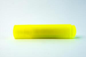 A Bright yellow highlighter pen with a chisel tip for smooth, precise marking. Perfect for students, office work, and note-taking. Fast-drying, smudge-proof, and long-lasting ink. photo
