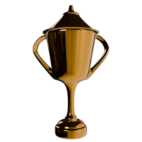Golden Trophy Classic Achievement Award 3D Illustration png