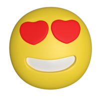 3D Heart Eyes Emoji Love and Affection Expression png