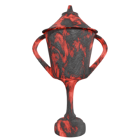 Lava Trophy Volcanic Fiery Style 3D Award Icon png