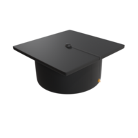 3D Graduation Cap Icon for Education and Achievement Symbol png
