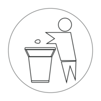 ICON SYMBOL IMAGE THROW GARBAGE IN ITS PLACE png
