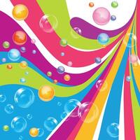 colorful bubble design background vector