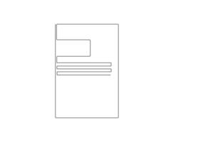 Simple Line Drawing of Documents vector