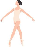A ballet dancer is posing vector