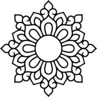 black and white mandala representing inner peace meditation and spiritual growth with its simple yet vector